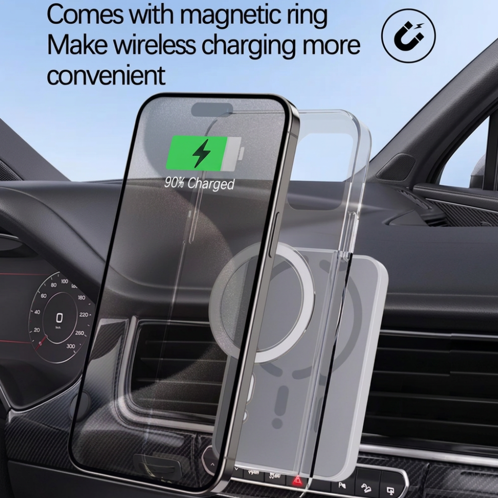 Magnetic Car Vent Mount with Wireless Charging