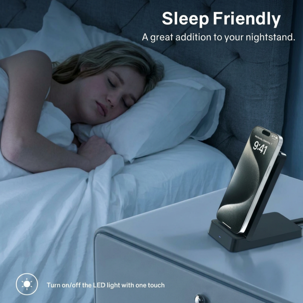 MagSafe-Compatible Foldable Wireless Charging Stand
