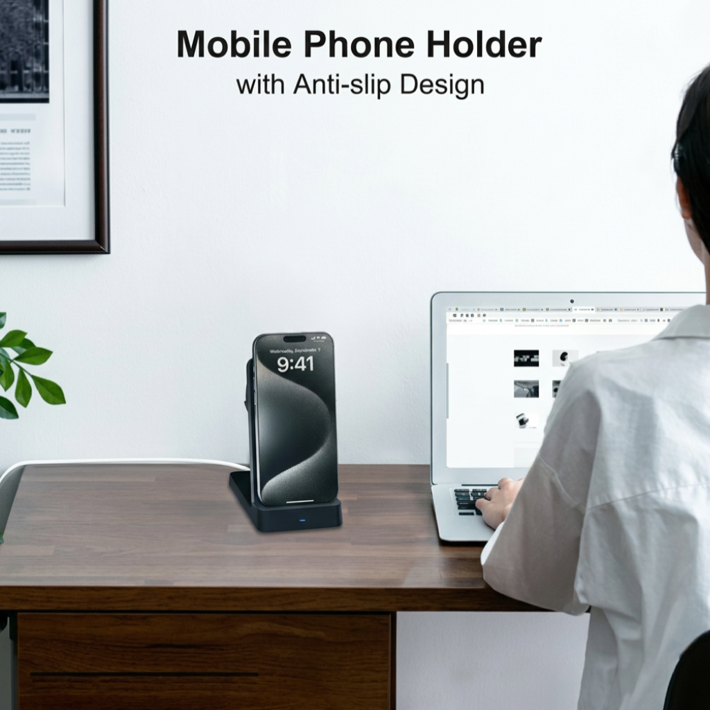 MagSafe-Compatible Foldable Wireless Charging Stand