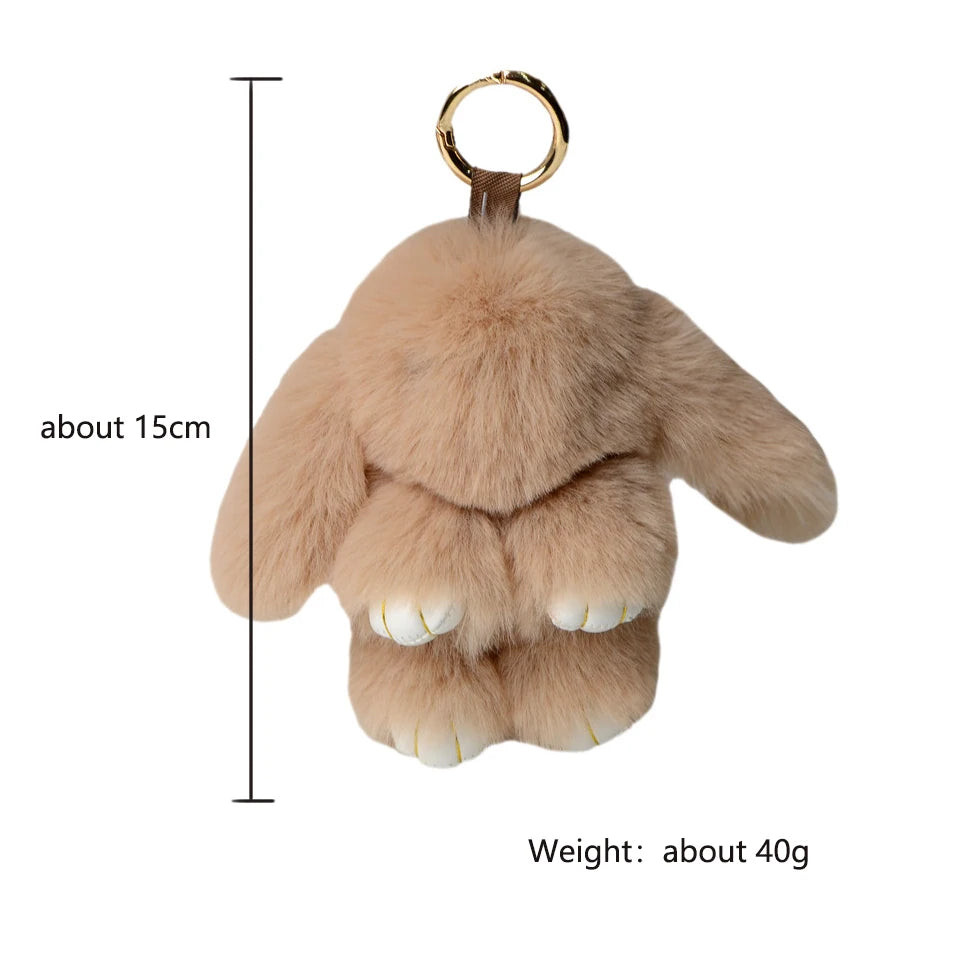 Fluffy Rabbit Keychain