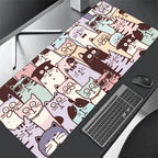 Black Cat Clouds XXL Desk Mat