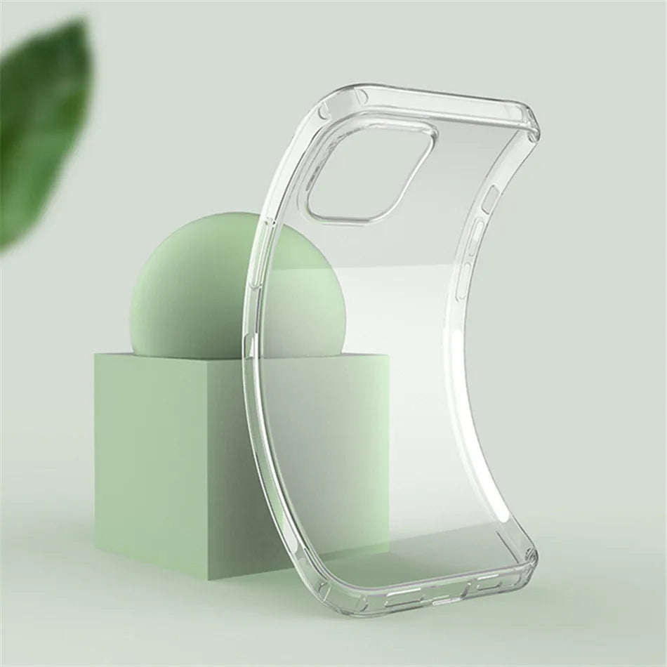 Non-Yellowing Transparent Case For iPhone 16 15 14 Plus 13 Pro Max 16e 12 11 12Pro 14Pro 13Pro SE 2020 Phone Cover Case
