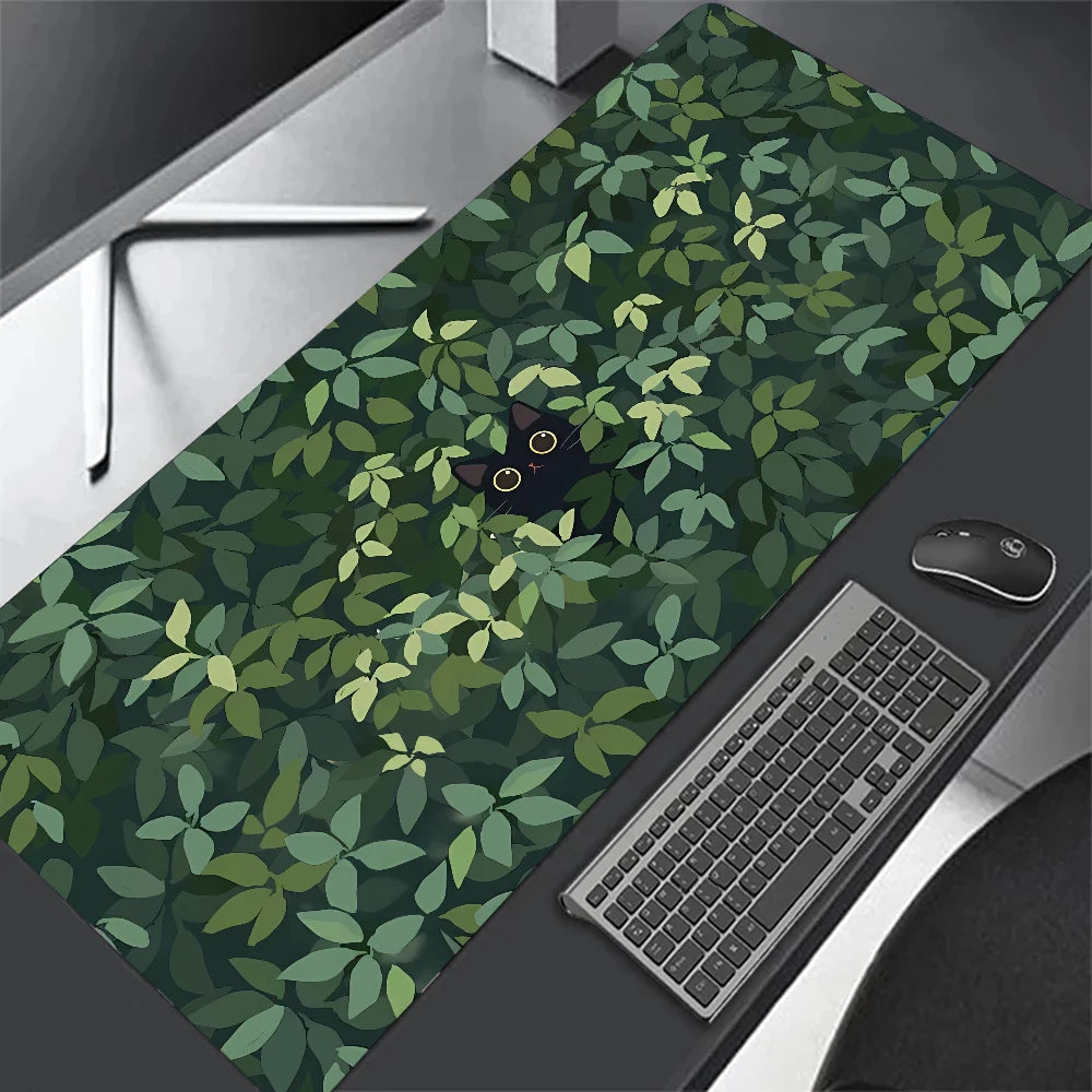 Black Cat Clouds XXL Desk Mat