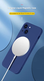 For Magsafe Magnetic Wireless Charge Case For iPhone 14 13 12 11 15 Pro Max Mini XR X S 7 8 Plus Soft Liquid Silicone Back Cover