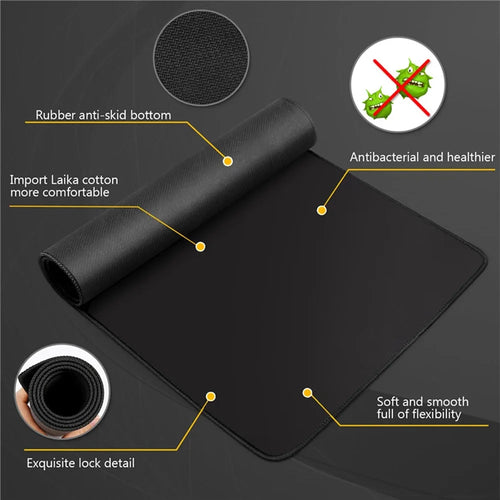 Black Cat Clouds Desk Mat