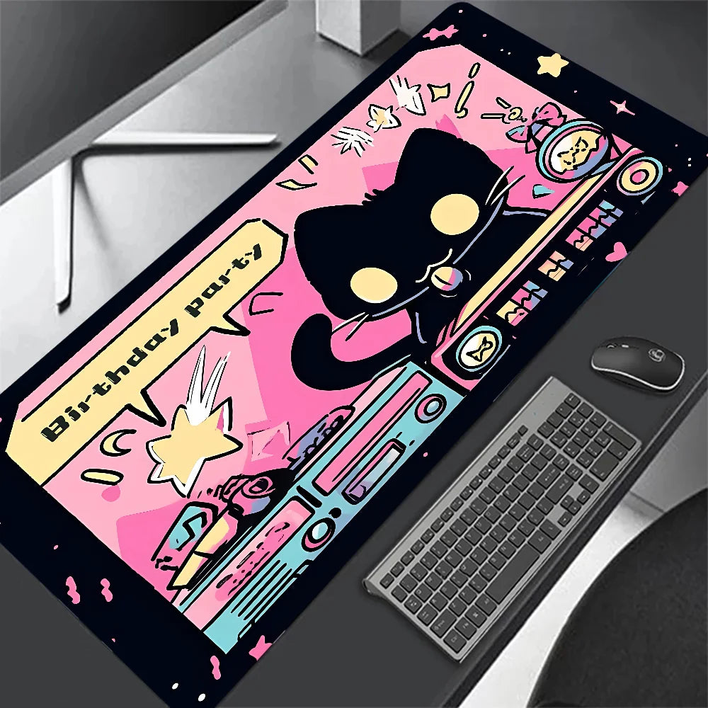 Black Cat Clouds XXL Desk Mat