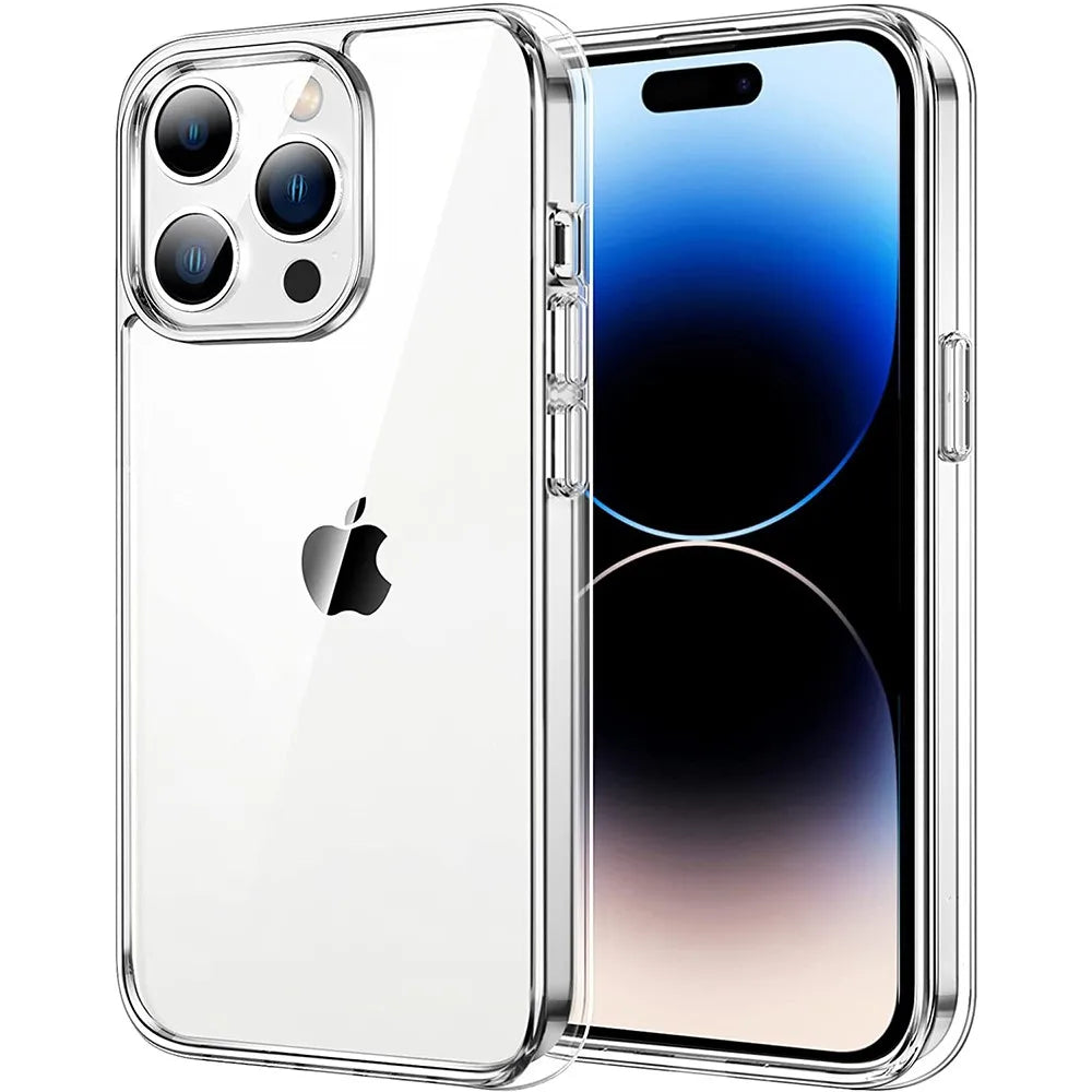 Non-Yellowing Transparent Case For iPhone 16 15 14 Plus 13 Pro Max 16e 12 11 12Pro 14Pro 13Pro SE 2020 Phone Cover Case
