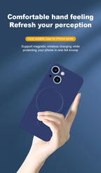 For Magsafe Magnetic Wireless Charge Case For iPhone 14 13 12 11 15 Pro Max Mini XR X S 7 8 Plus Soft Liquid Silicone Back Cover