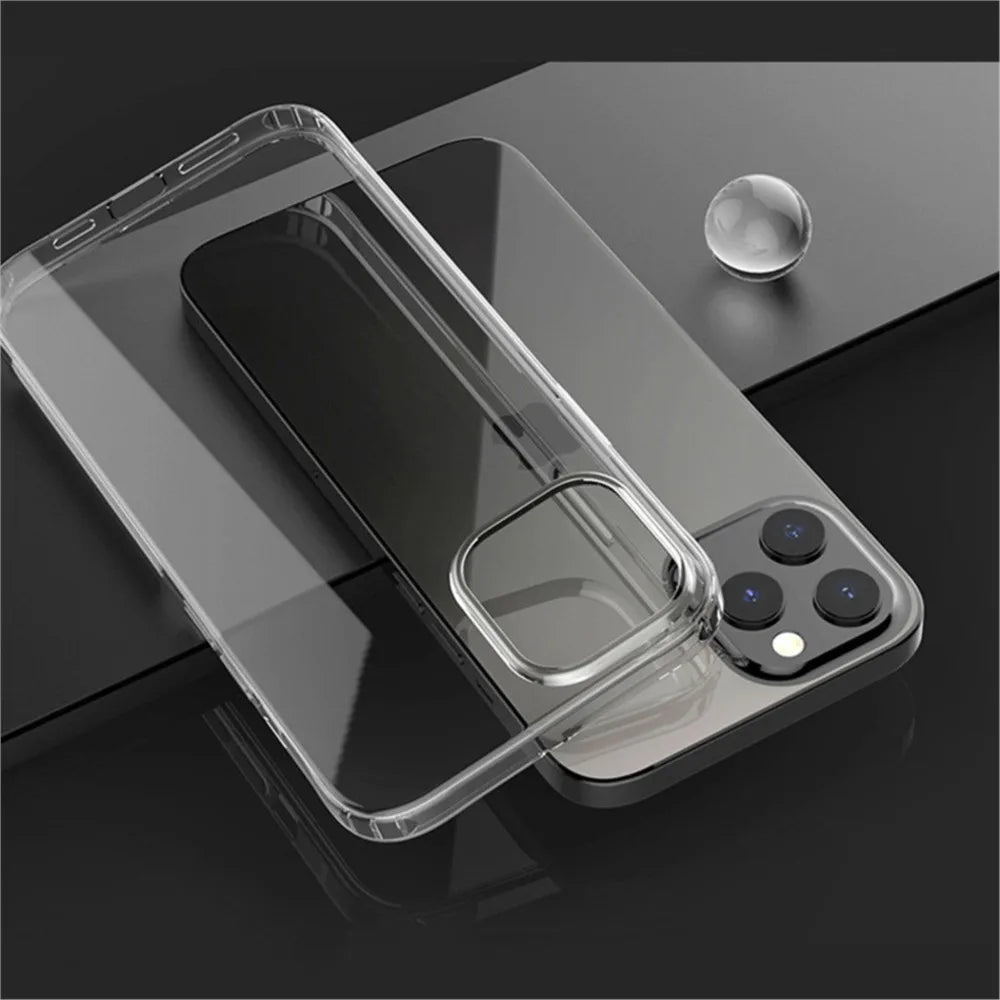 Non-Yellowing Transparent Case For iPhone 16 15 14 Plus 13 Pro Max 16e 12 11 12Pro 14Pro 13Pro SE 2020 Phone Cover Case